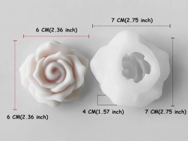 Molde silicona rosa abierta